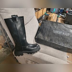 Current Mood Black Combat Boots